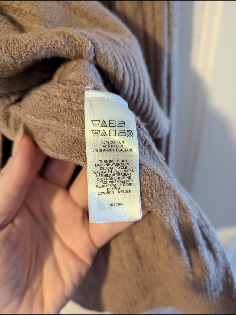 William Rast Ribbed Knit Pullover - Taupe Brown - Picture 5 of 7